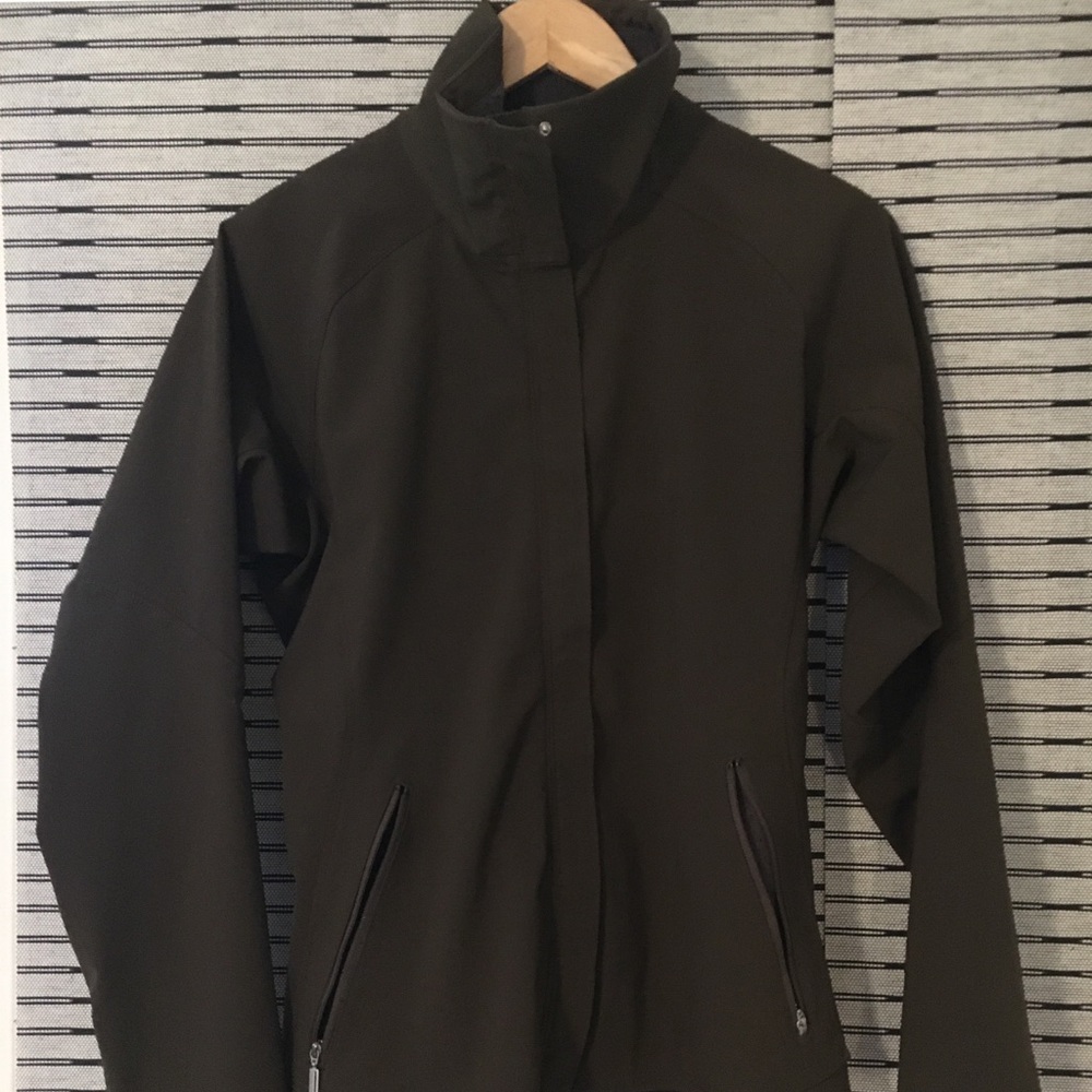 Nau lined rain jacket in olive green